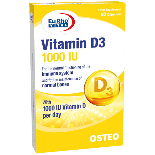قرص ویتامین D3 1000 یوروویتال 60 عددی