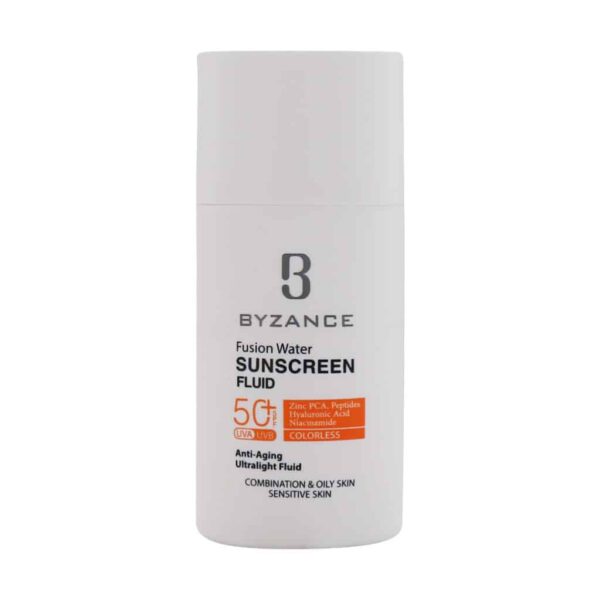 فلوئید ضد آفتاب فیوژن واتر SPF50 بی رنگ بیزانس