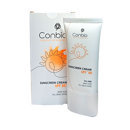 کرم ضدآفتاب SPF50 بی رنگ انواع پوست کانبیو