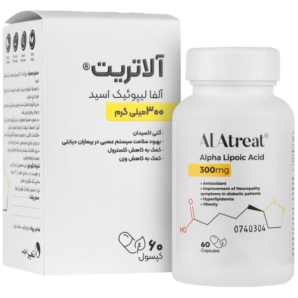 کپسول آلاتریت 300 میلی گرم آلفا لیپوئیک اسید تچرا فارمد 60 عددی