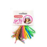 کش مو دو تایی رنگارنگ 7993 تیتانیا 10 عددی و 4 عدد هدیه