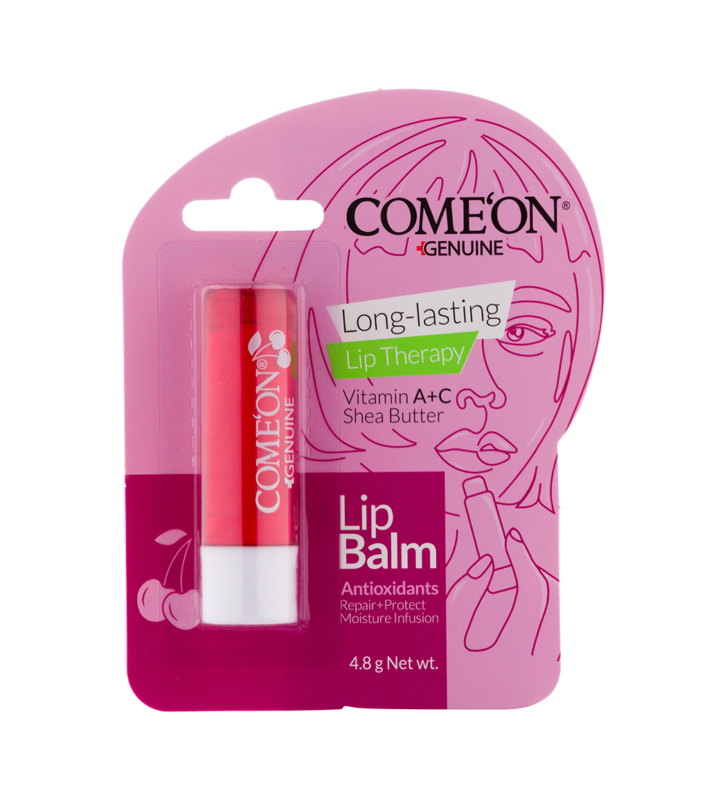 comeon-sour-cherry-lip-balm-khanoumi-(2)-2023122181749135 بالم لب نرم و براق کننده آلبالو کامان - Image 1