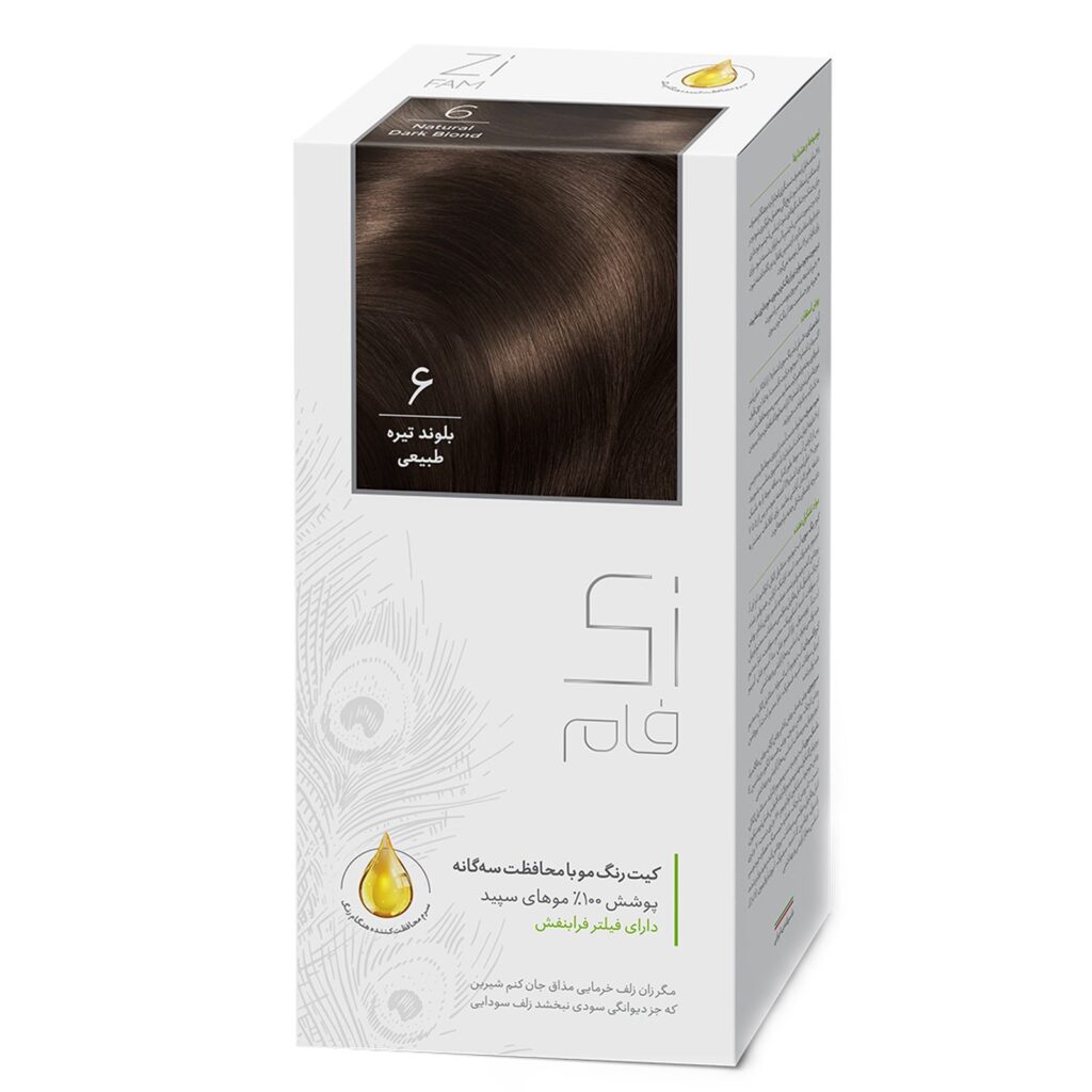 رنگ مو بلوند تیره طبیعی شماره 6 زی فام