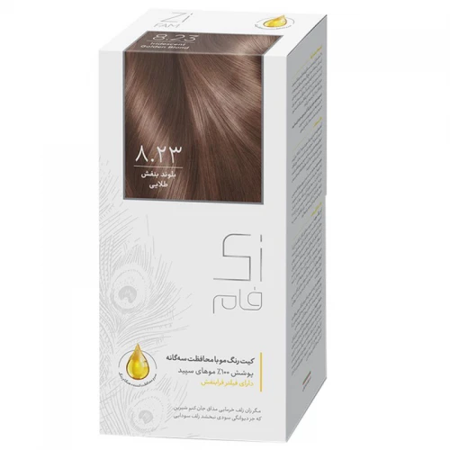 کیت رنگ مو بلوند بنفش طبیعی شماره 8/23 زی فام